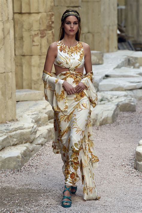 2018 chanel cruise 2018 collection|Chanel greek goddess dress.